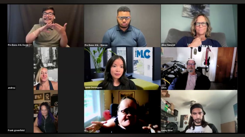 Screenshot of the Zoom meeting during Townhall