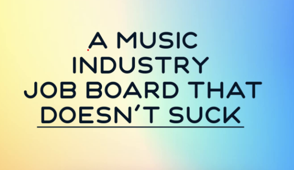 A music industry job board that doesn't suck