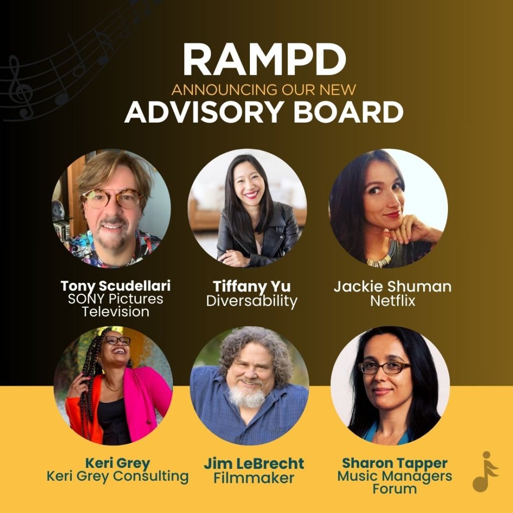 RAMPD Advisory board members faces in circles under text RAMPD Advisory Board