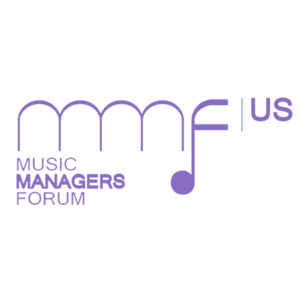 Text logo in purple: Music Managers Forum U.S.
