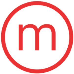 Mtheory logo, a red m in a circle